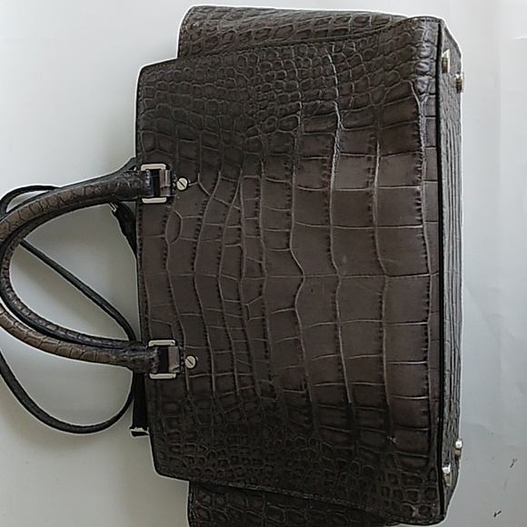 Michael Kors Large Selma Croc Embossed Satchel with wall… - Picture 9 of 16